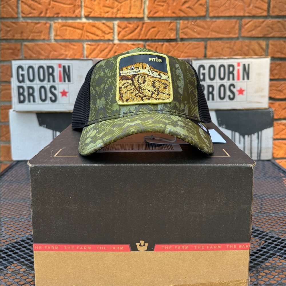 Goorin Bros The Farm Animal Trucker Piton NEW Python
